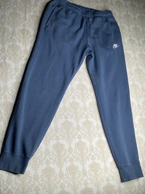 Nike Sportswear Club Fleece Jogger Sweatpants Men’s Small Blue Gray